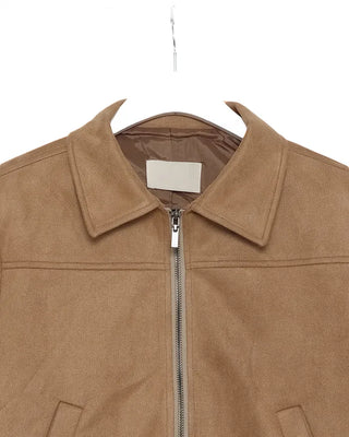 Suede cropped jacket