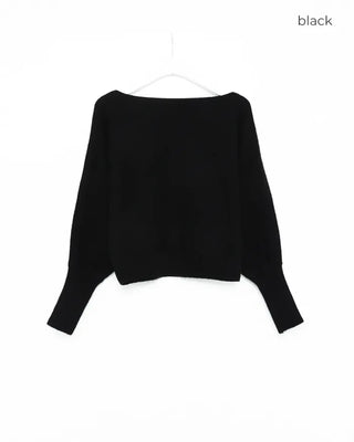 Asymmetrical Shoulder Loose Fit Knit