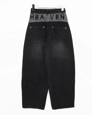 Hip HEAVEN Cut-Off Patch Balloon Jeans
