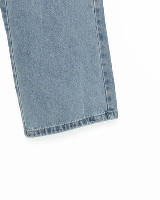 Washed wrap wide denim