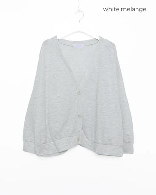 Three-button oversized cardigan