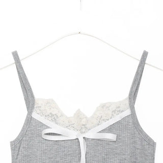 Lace ribbon camisole