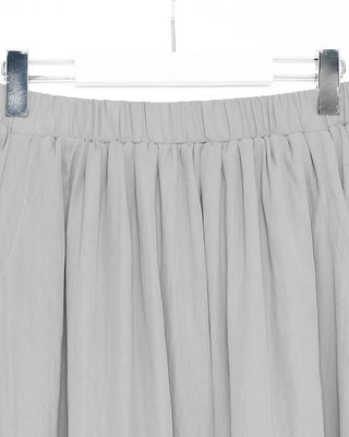 Drawstring pocket volume flared skirt