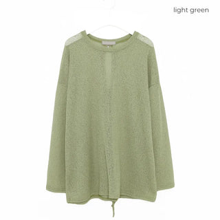 Back slit ribbon knit