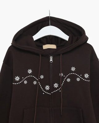 Snowflake Crop Hoodie