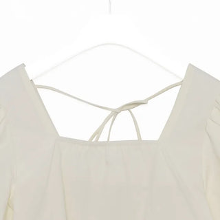 Square neck shirred blouse