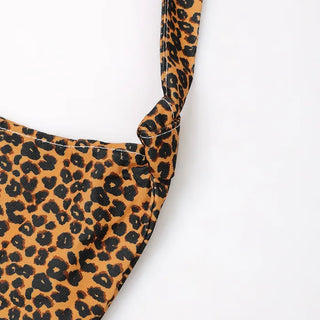 Leopard print shoulder bag