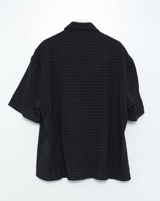 Check pattern one-pocket short-sleeved shirt