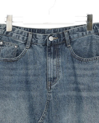 Vintage denim midi skirt