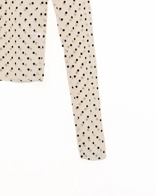 Polka Dot See-Through Long Sleeve T-Shirt