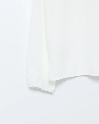 Frill neck ribbon blouse