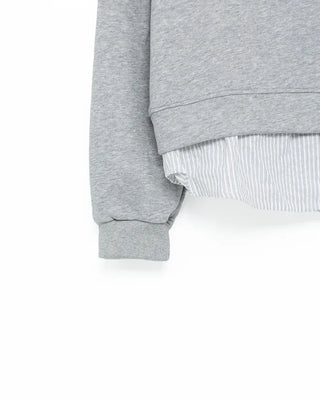 Striped shirt & sweatshirt set