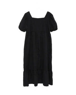 Square neck long dress