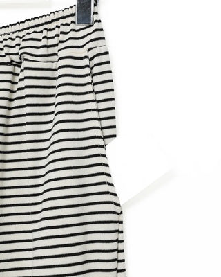 Striped wide-leg pants with elastic waistband