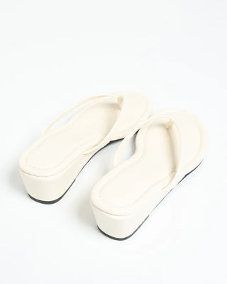Wedge heel thong sandals