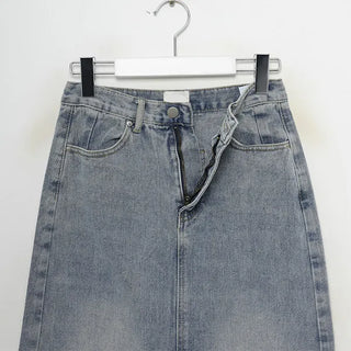 Denim long skirt