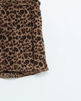 Patterned chiffon peplum camisole