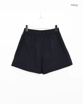 Patterned elastic waist shorts