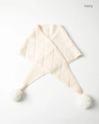 Pom-pom fur scarf