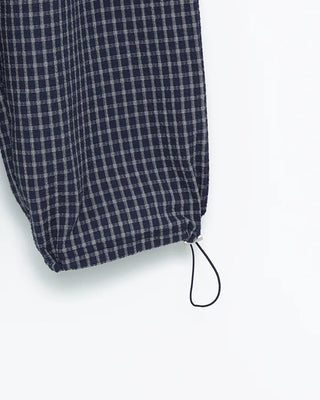 Pintuck Check Banding Pants