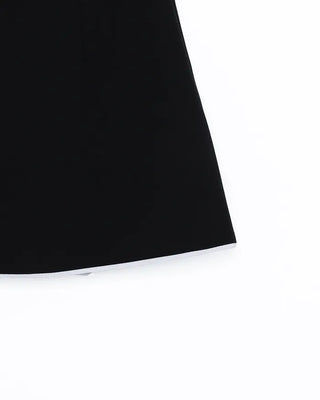 Two-tone mini wrap skirt