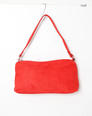 Suede shoulder bag