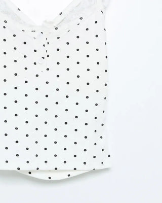 Cup-attached polka dot camisole