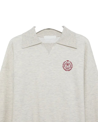 Semi-cropped color sweatshirt