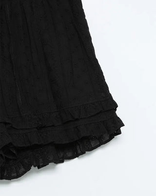 Punching Can-Can Frill Elastic Waist Shorts