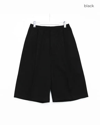 Cotton elastic waist Bermuda shorts