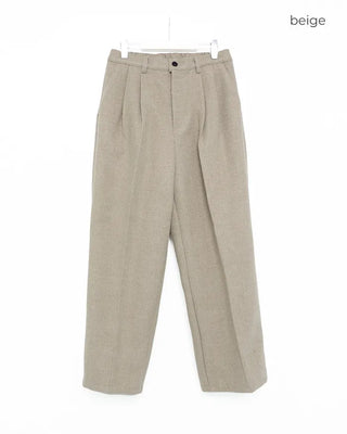 Wide back elastic waist slacks