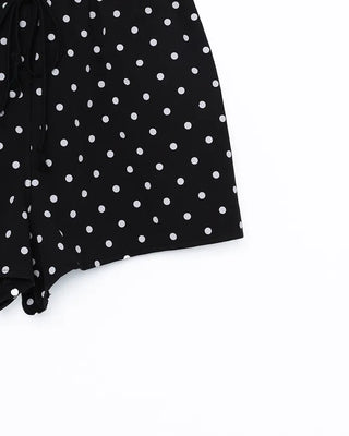 Polka Dot Covered Button Shorts