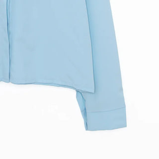 One-pocket cropped shirt
