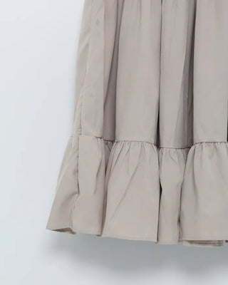 Square neck tiered long skirt