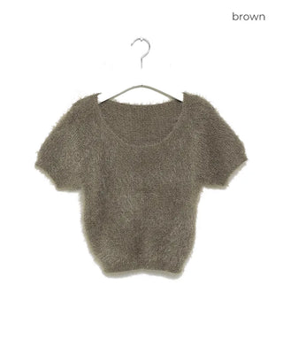 Round short-sleeved knit