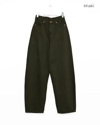 Colored wide rayon-blend cotton pants