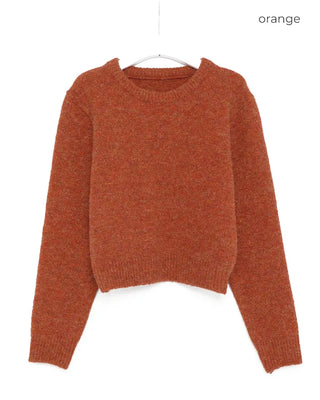 Round neck long-sleeve knit