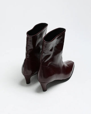 Glossy Ankle Boots