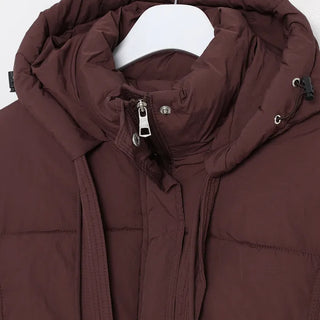 Ribbon Hooded Down Jumper