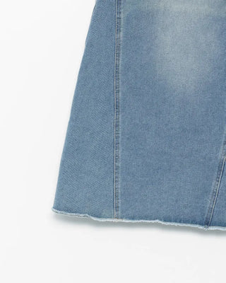 Long denim skirt