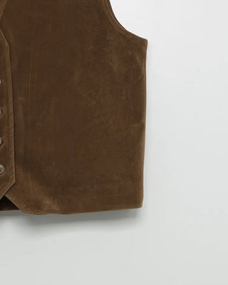 Suede V-neck vest