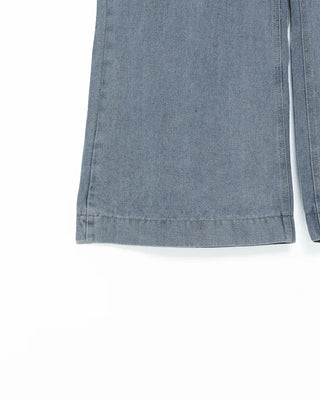 Wide bootcut denim pants