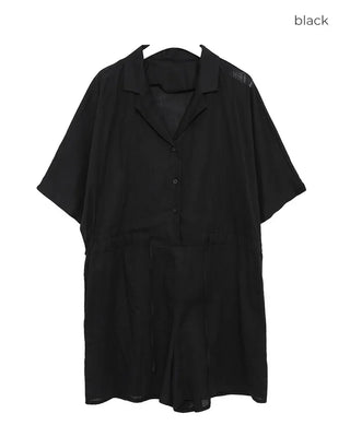 Linen short jumpsuit
