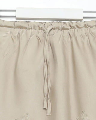 Satin lace mini skirt
