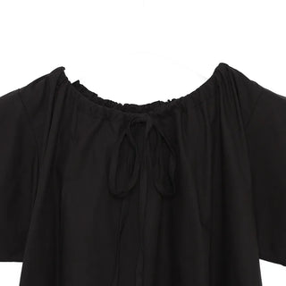 Ribbon Shirring Long Dress