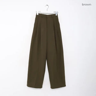 Pintuck wide slacks