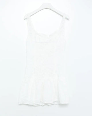 Flower lace camisole mini dress