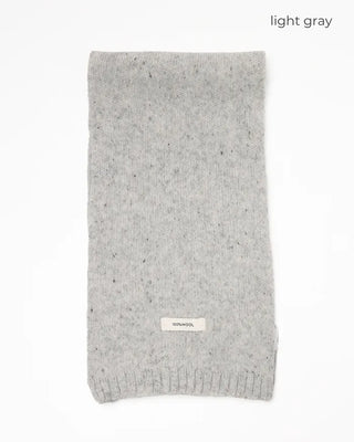 Melange knit wool scarf