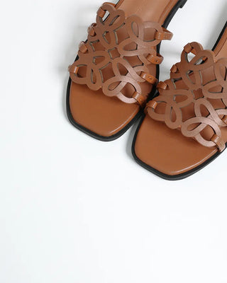 Perforated pattern sandals