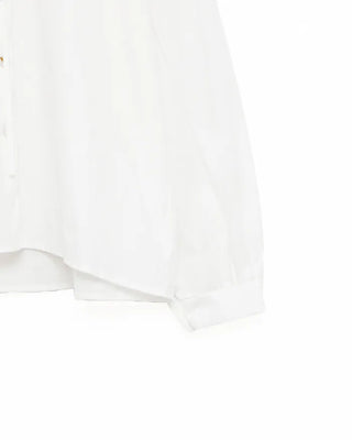 Round collar string blouse